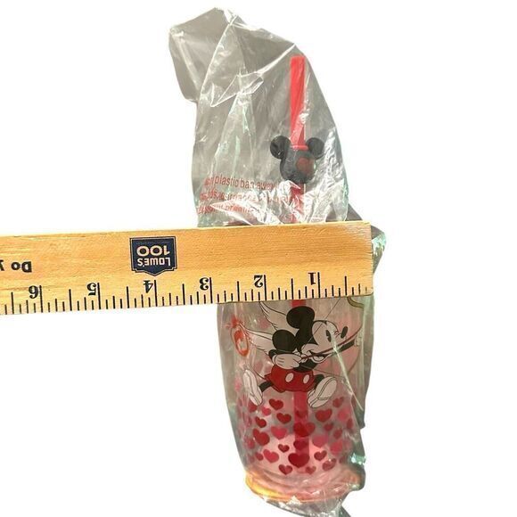 Disney Tumbler Mickey Minnie Mouse Love Hearts Valentine’s Day NEW - Picture 6 of 7